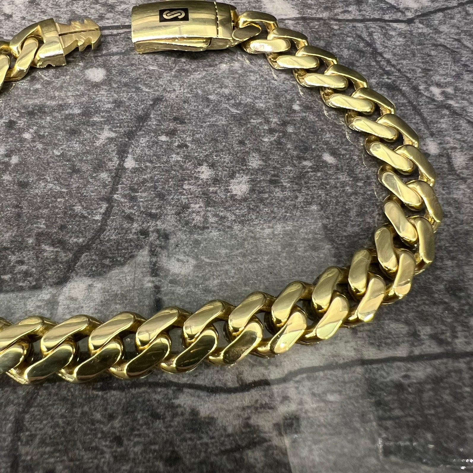 18k gouden armband cuban schakel monaco, Ophalen of Verzenden, Nieuw, Goud