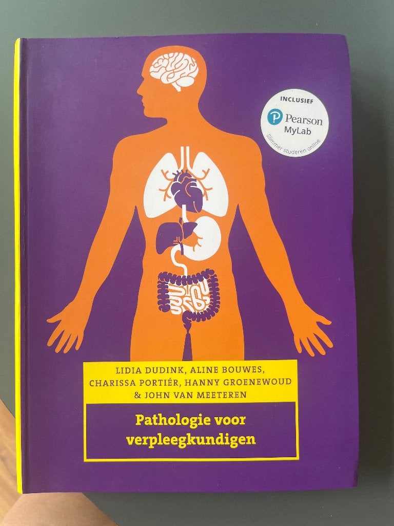 Pathologie voor verpleegkundigen - Inclusief MyLab, Lidia Dudink, Aline Bouwes, Charissa Portier, Hanny Groenewoud, Zo goed als nieuw