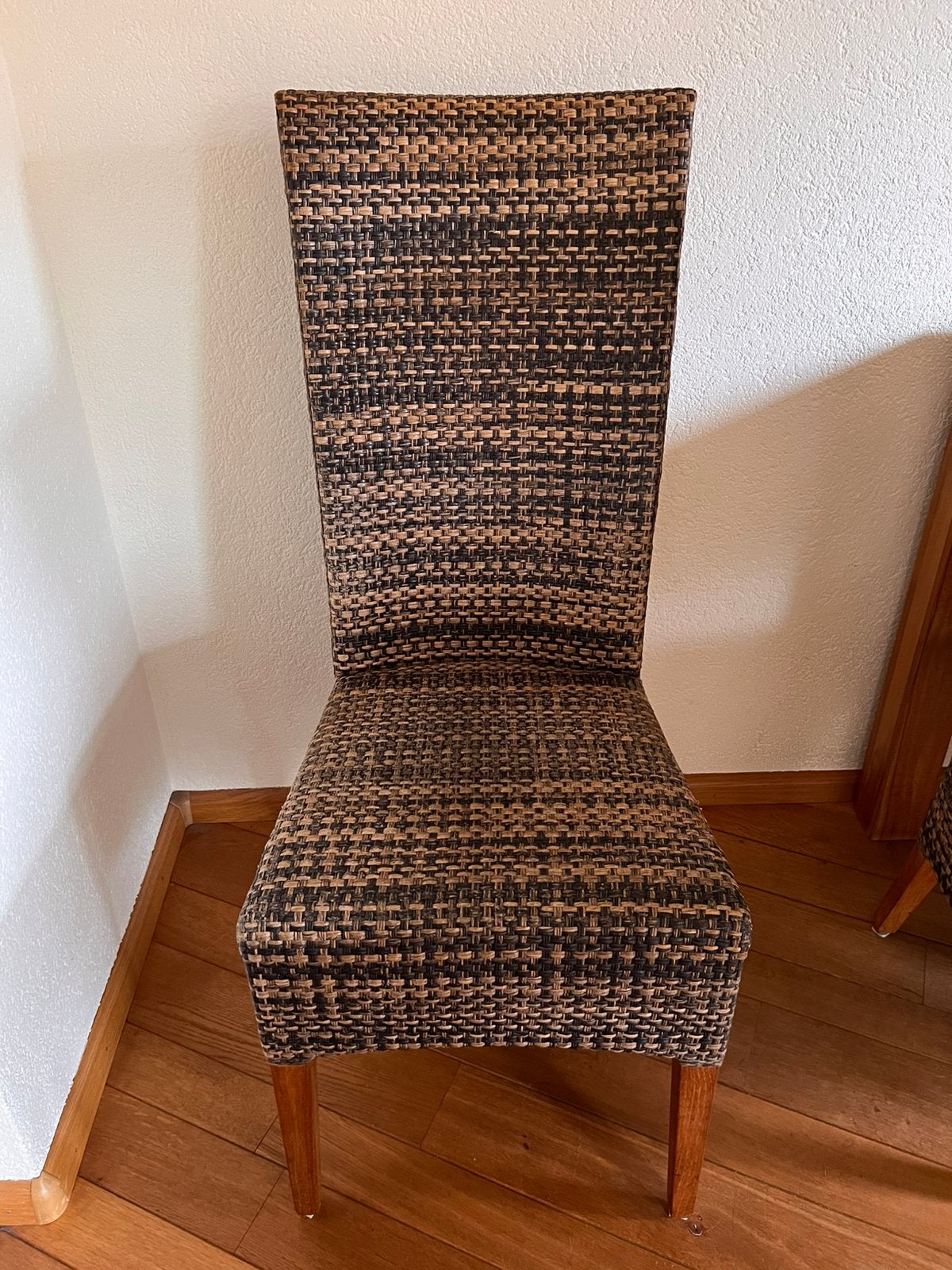 Vier Cabana Loom eetkamerstoelen, Ophalen, Gebruikt, Bruin, Riet of Rotan
