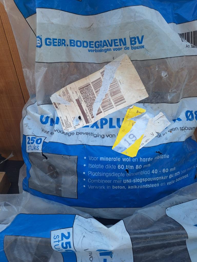 Uni Flexplug met Slagspouwanker - Diverse lengtes, Ophalen of Verzenden, Nieuw, 50 tot 100 mm, Pluggen
