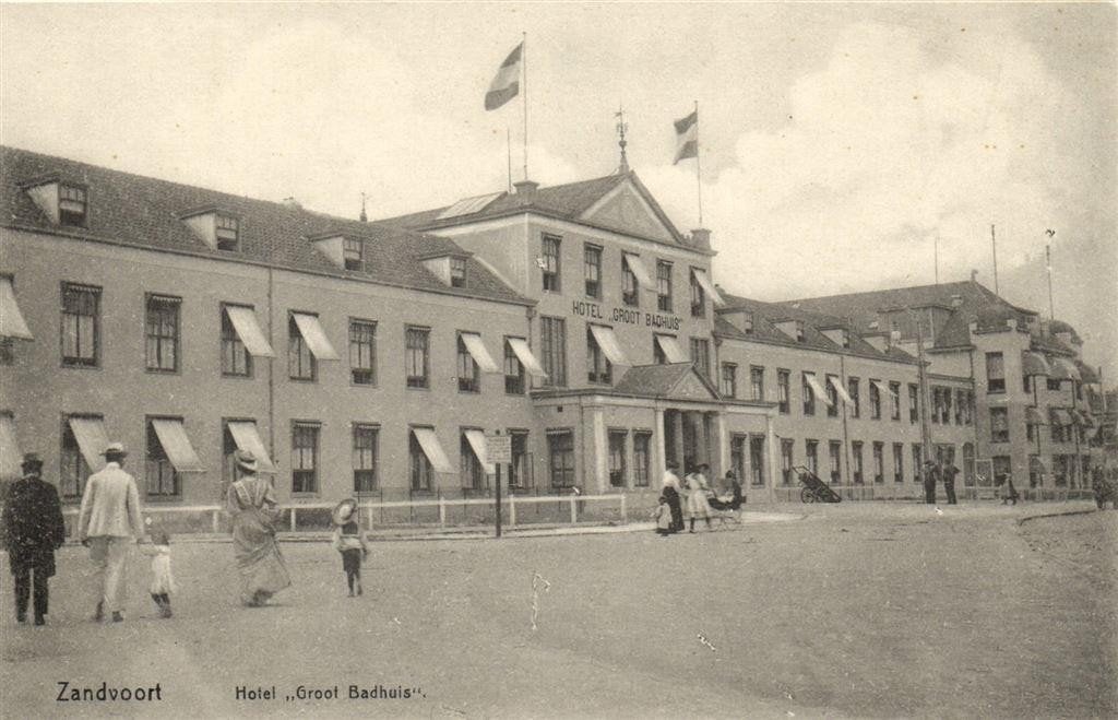Zandvoort - Hotel Groot Badhuis - ongelopen, Ophalen of Verzenden, 1920 tot 1940, Ongelopen, Noord-Holland
