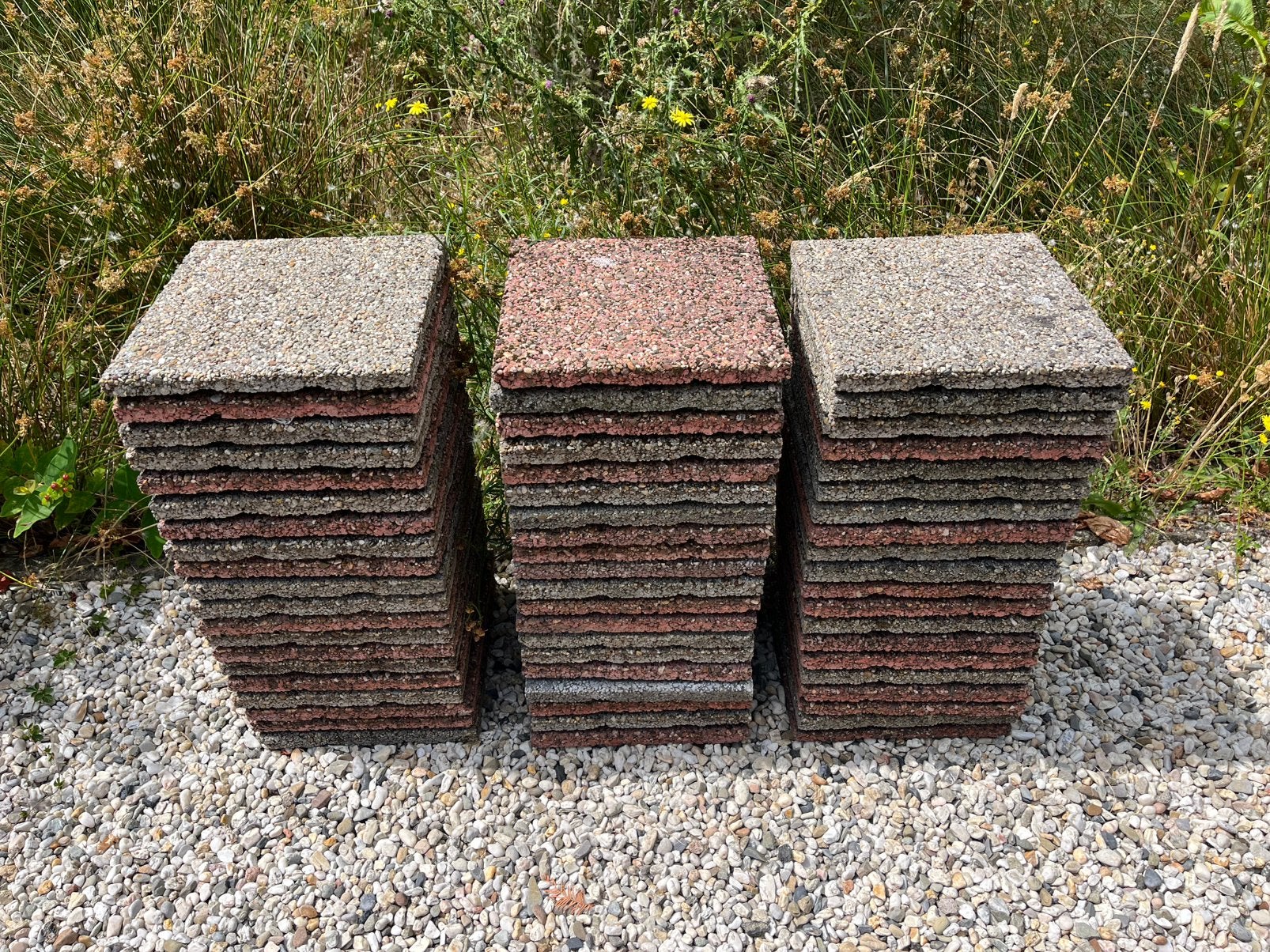 60 terrastegels 30x30x3 cm, Tuin en Terras, Ophalen, Gebruikt, 5 tot 10 m², Beton