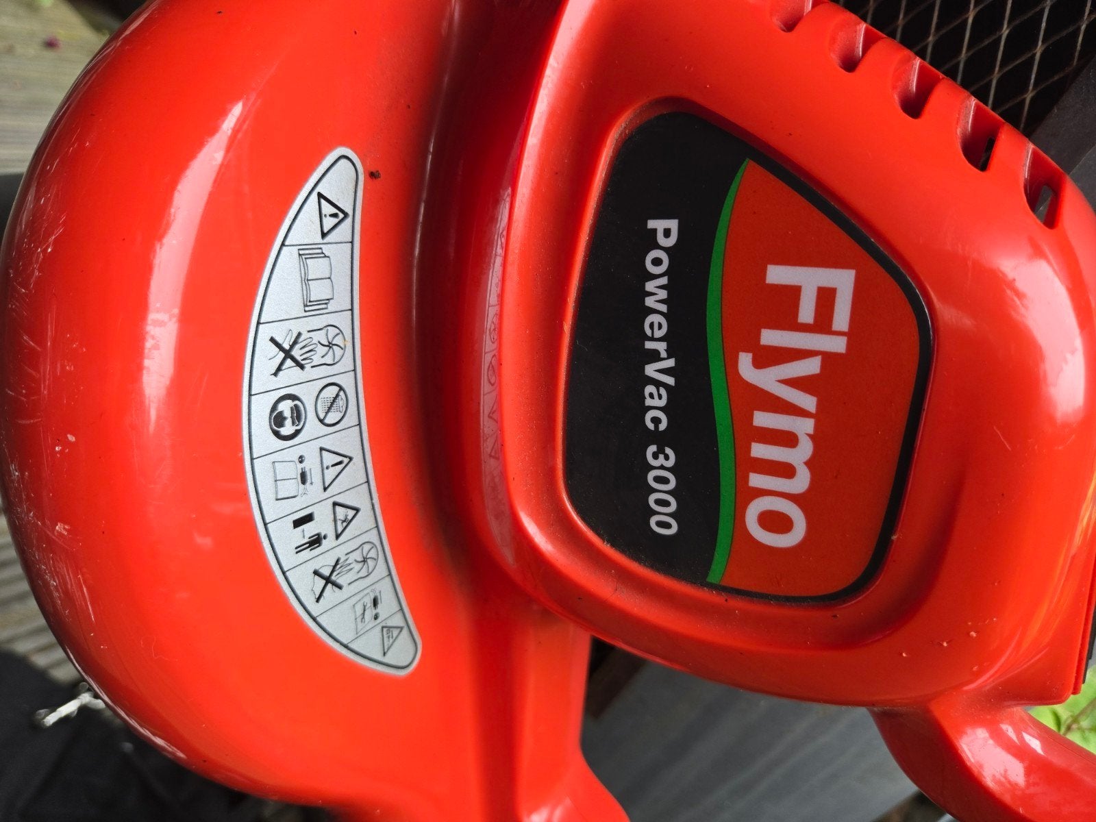 Flymo PowerVac 3000 Bladblazer met Zuigfunctie, Ophalen, Gebruikt, Met opvangzak, Handgedragen