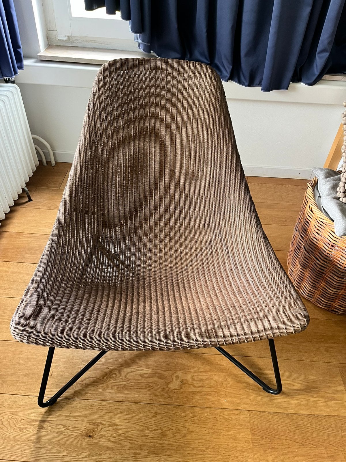 Bruine rieten IKEA stoel, Ophalen, Zo goed als nieuw, Bruin, Eén