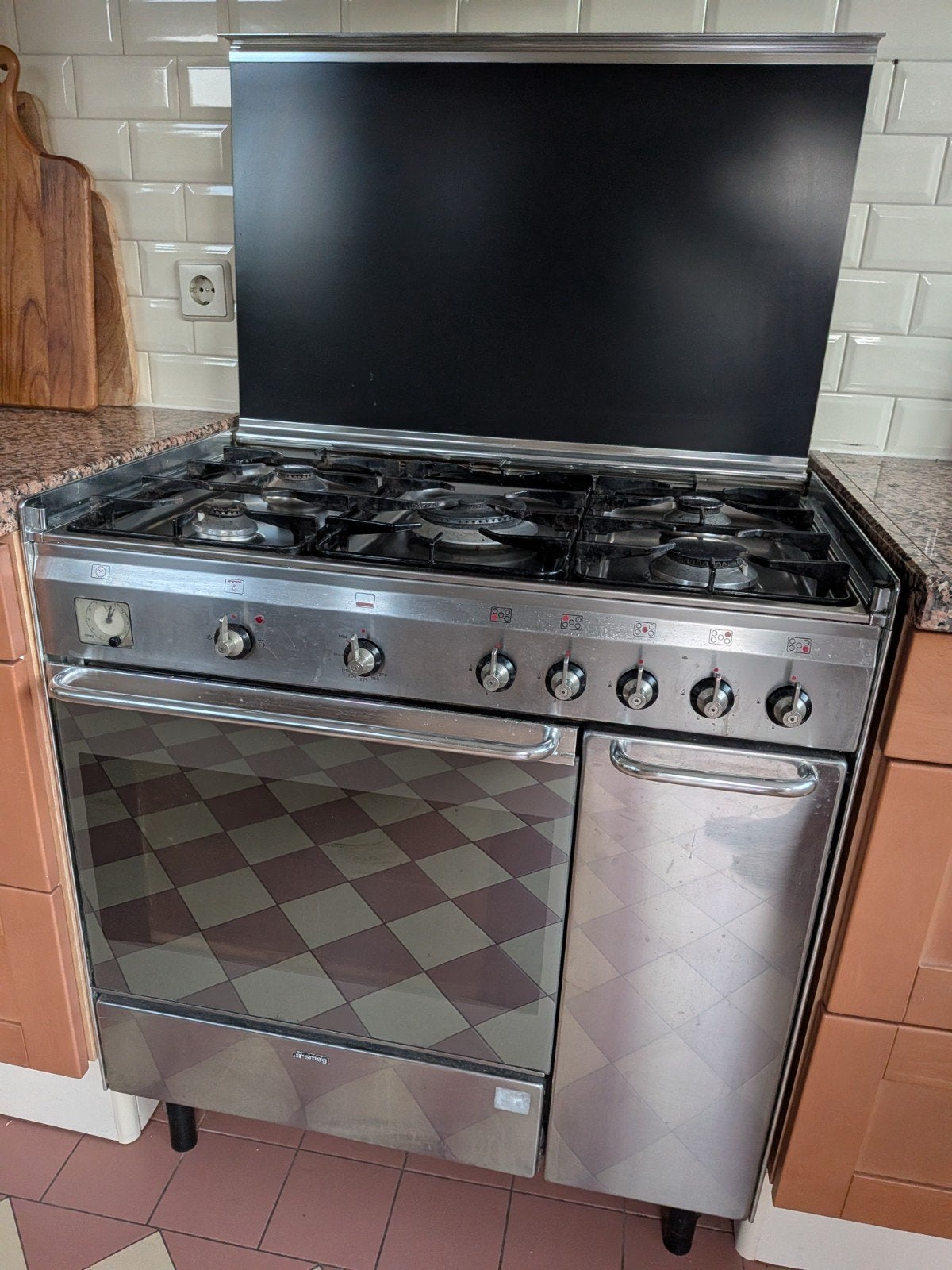 Smeg gasfornuis met elektrische oven, Witgoed en Apparatuur, Fornuizen, Ophalen, Gebruikt, 60 cm of meer, Gas