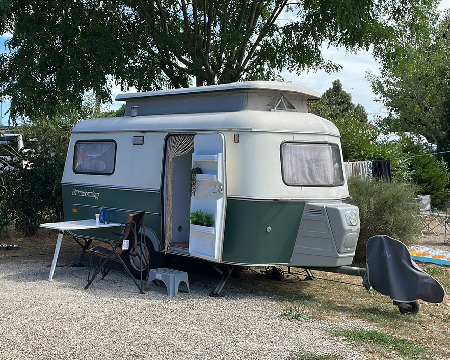Unieke Eriba Triton Retro Caravan, Caravans en Kamperen, Caravans, Vast bed, Standaardzit, Schokbreker, Particulier