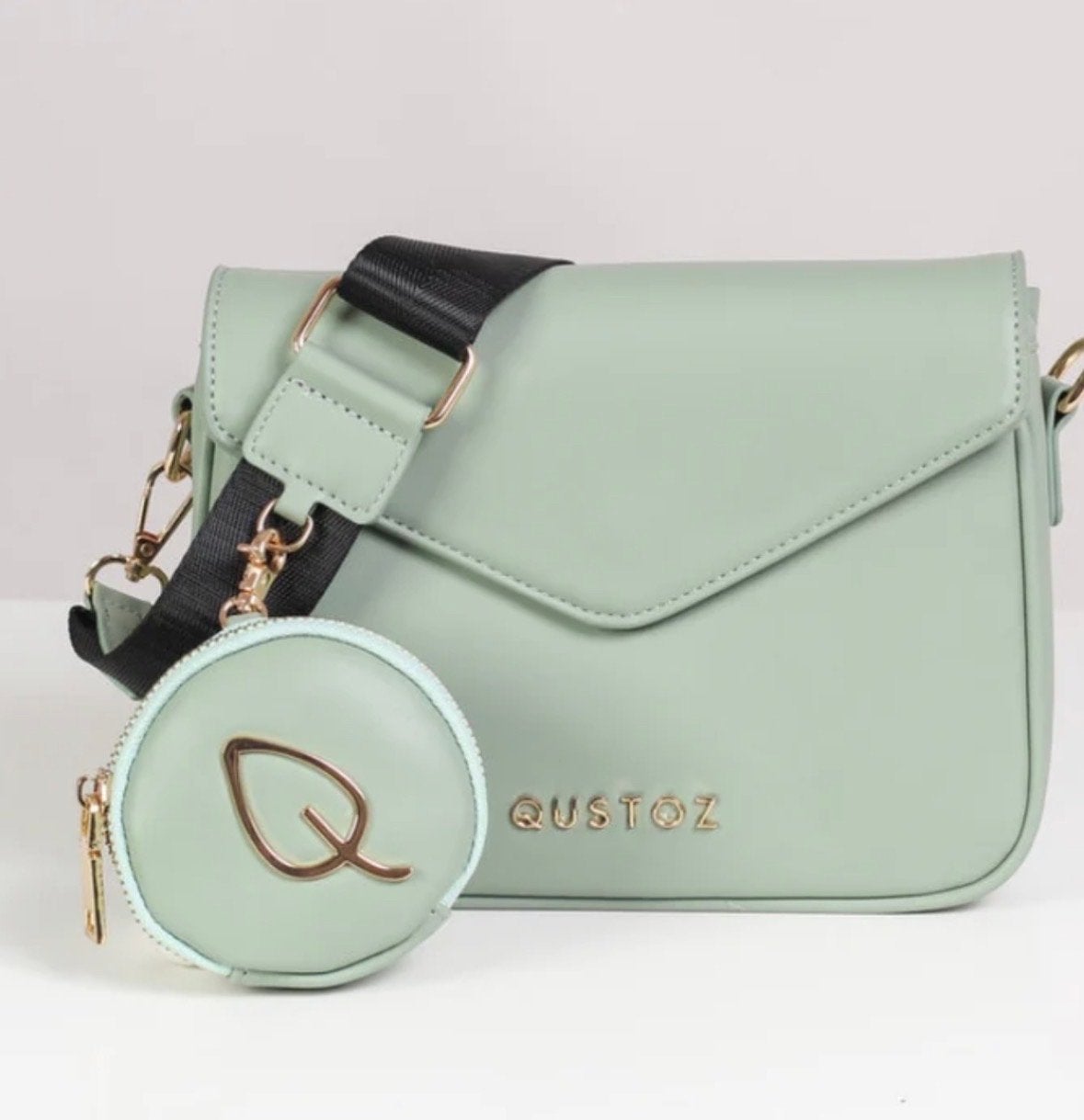 Nieuwe Qustoz 100% Vegan Leren Tas - Stijlvol & Duurzaam, Ophalen of Verzenden, Nieuw, Groen, Handtas