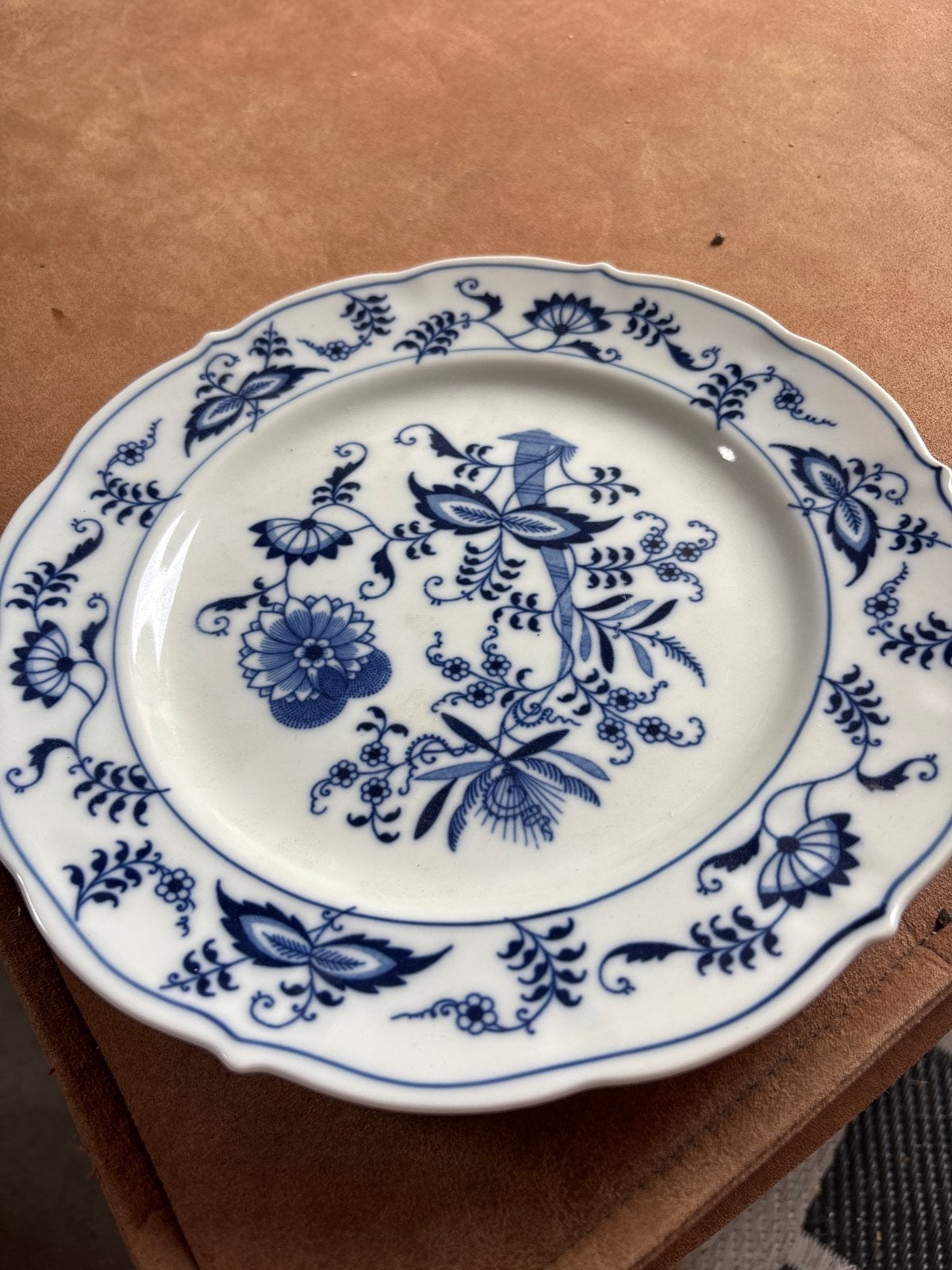 Blue Danube Blauw-Wit Porseleinen Bord - Zwiebelmuster, Ophalen