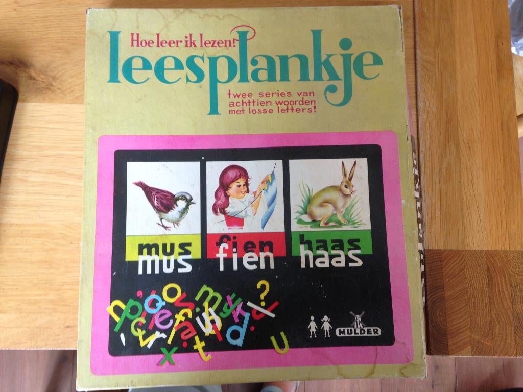 Leesplankje Aap Noot Mies, Antiek en Kunst, Antiek | Schoolplaten, Ophalen of Verzenden, Overige thema's