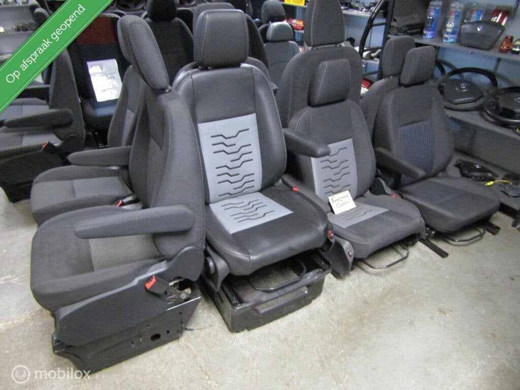 Stoel bestuurder bijrijder + bank banken ford transit custom, Auto-onderdelen, Interieur en Bekleding, Gebruikt, Ford, Ophalen of Verzenden