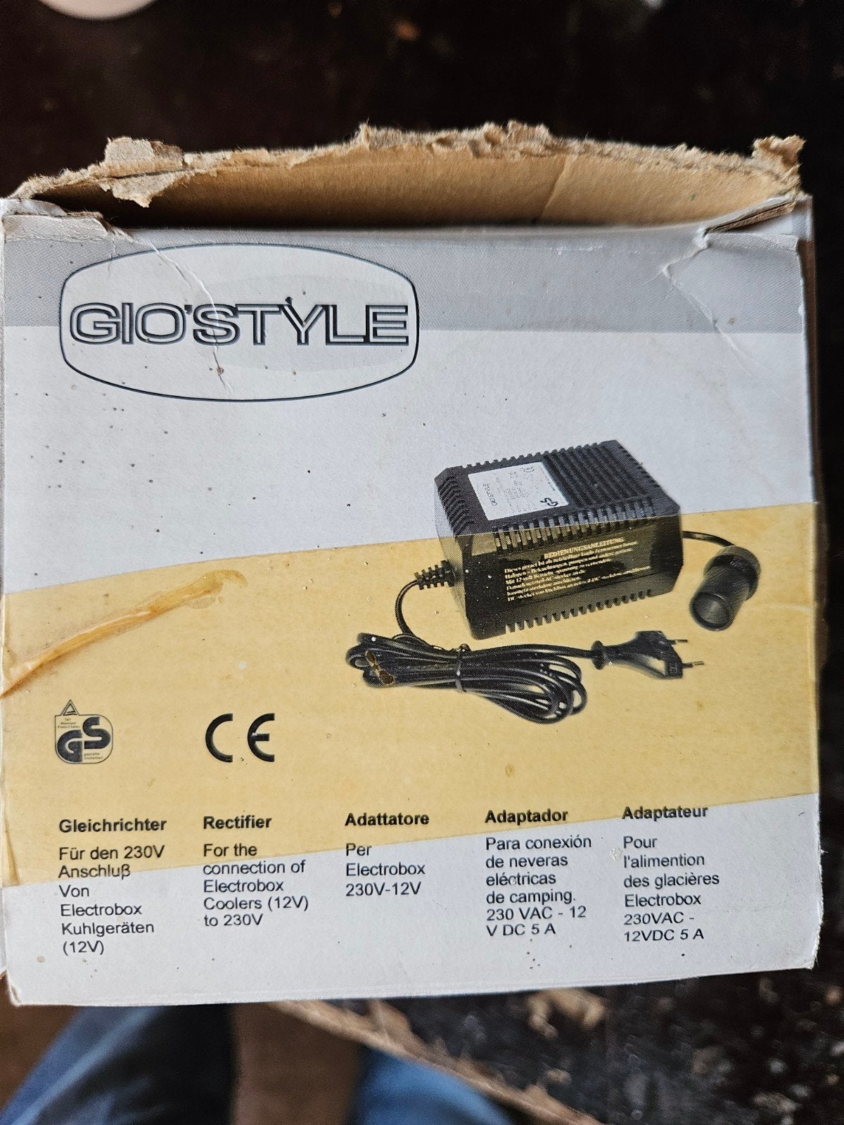 GIO'STYLE Gelijkrichter voor Electrobox Koelers 230V-12V, Caravans en Kamperen, Ophalen of Verzenden, Zo goed als nieuw