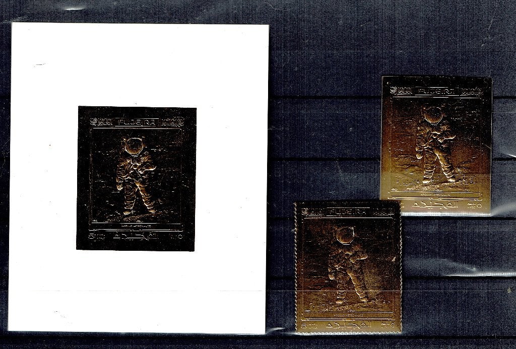 FUJEIRA PF GOUDEN SET RIMTEVAART SPACE, Ophalen of Verzenden, Postfris, Overige thema's