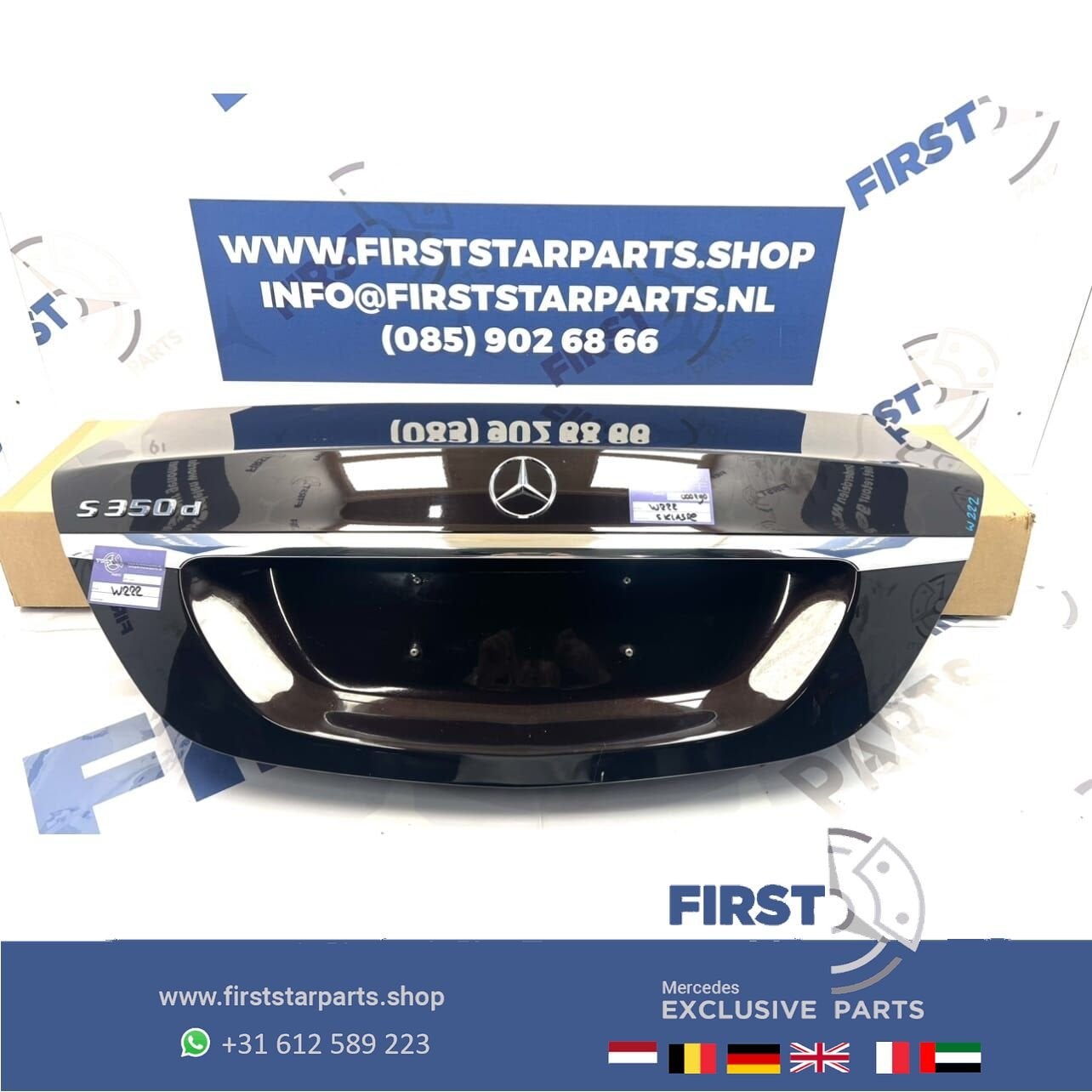 W222 S KLASSE ACHTERKLEP ELEKTRISCH COMPLETE KOFFERKLEP KOFF, Gebruikt, Ophalen of Verzenden, Achter, -