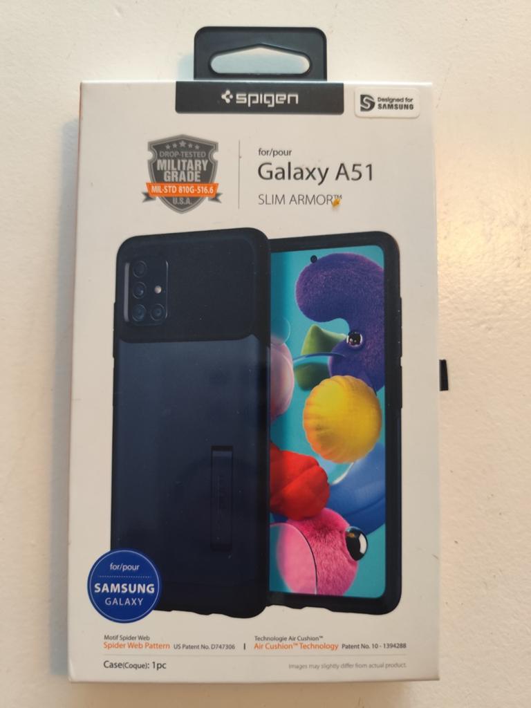 Spigen Slim Armor Hoesje voor Samsung Galaxy A51 - Zwart, Ophalen of Verzenden, Nieuw, Overige modellen, Hoesje of Tasje