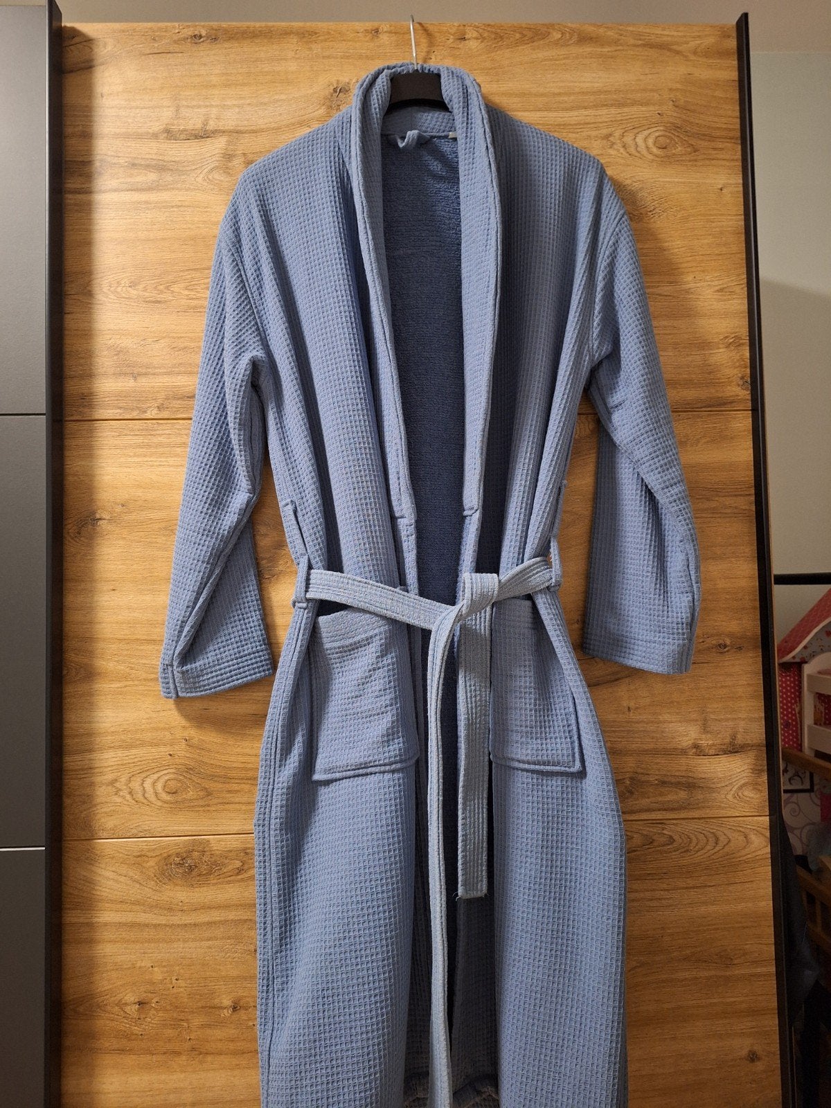 Luxe badjas denim blue, Ophalen of Verzenden, Zo goed als nieuw