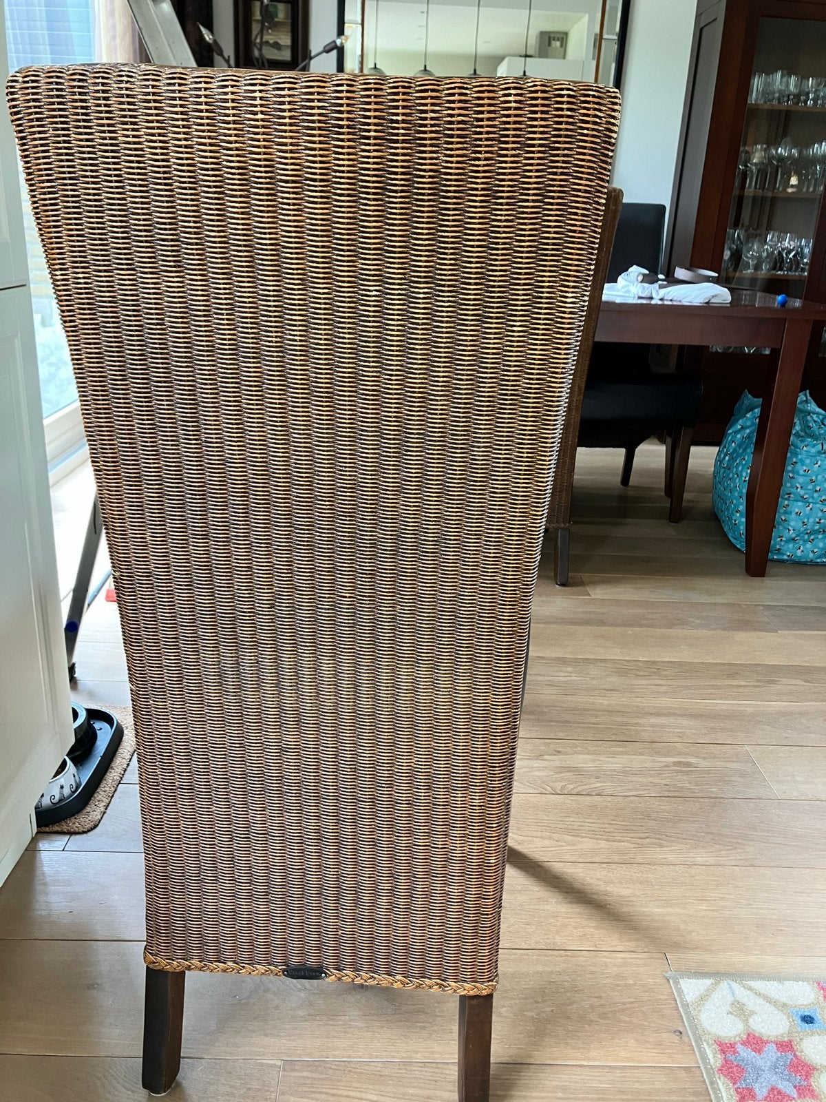 Lloyd Loom stoelen (6) met gebruikerssporen, Huis en Inrichting, Stoelen, Ophalen, Gebruikt, Bruin, Riet of Rotan