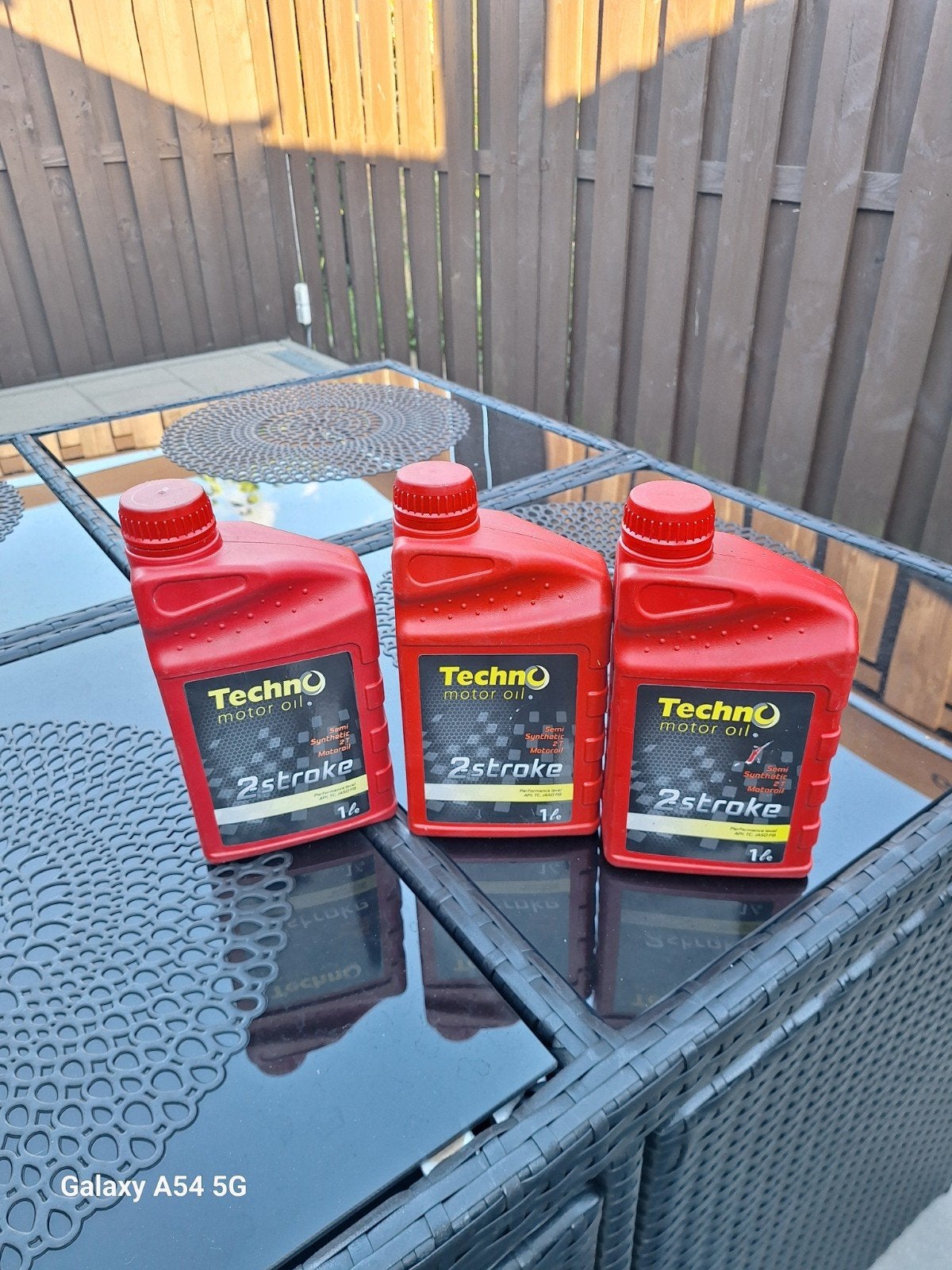 Techno 2-takt motorolie 1 liter - 3 flessen, Ophalen of Verzenden, Nieuw, Universele onderdelen
