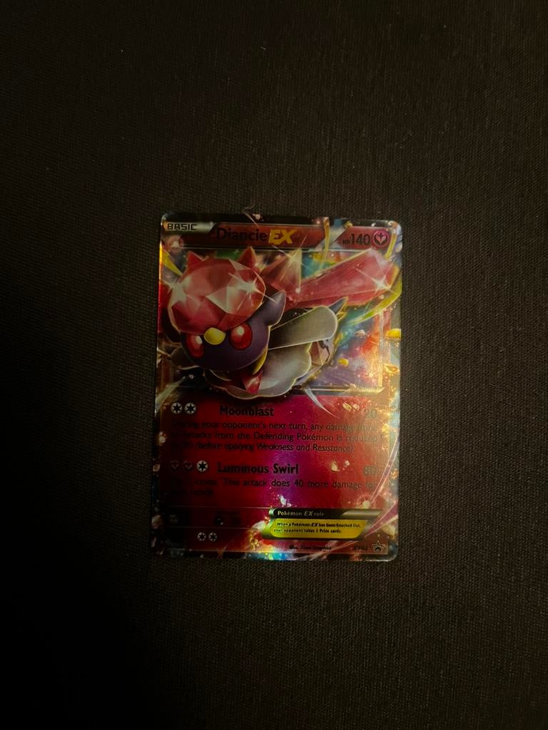 Diancie EX pokemon kaart waarde 10,09, Ophalen, Zo goed als nieuw, Losse kaart