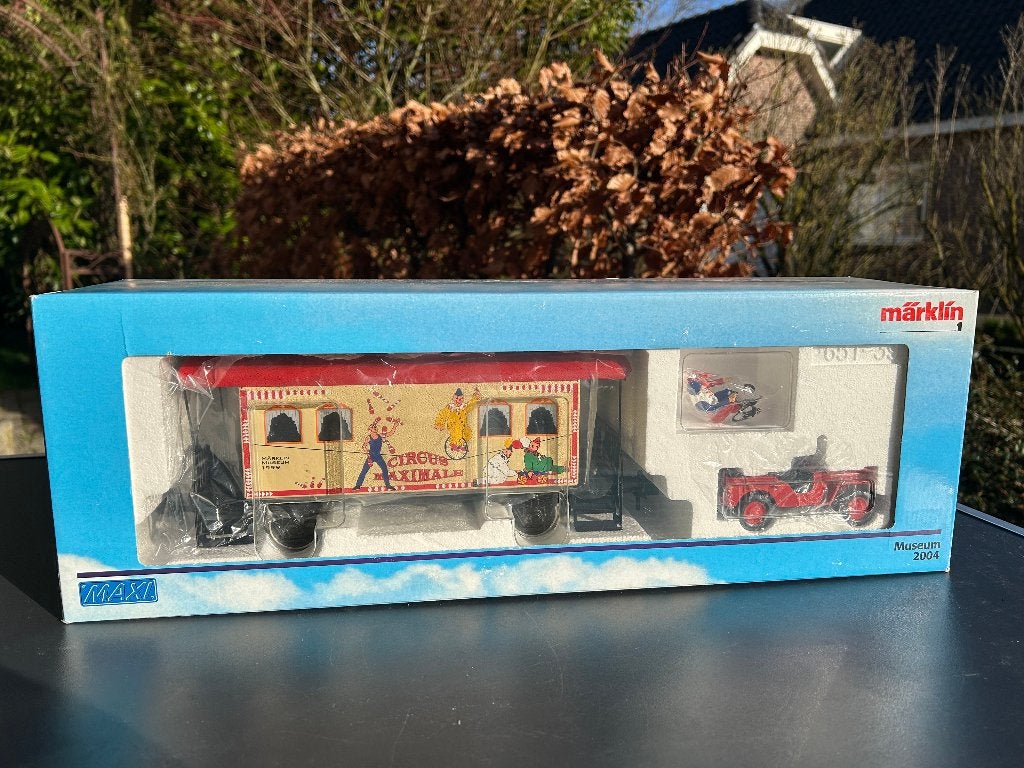 Marklin Spoor 1 54853 Museumwagen 2004 Circus Maxi Jeep Clwn, Wisselstroom, Ophalen of Verzenden, Märklin, Nieuw
