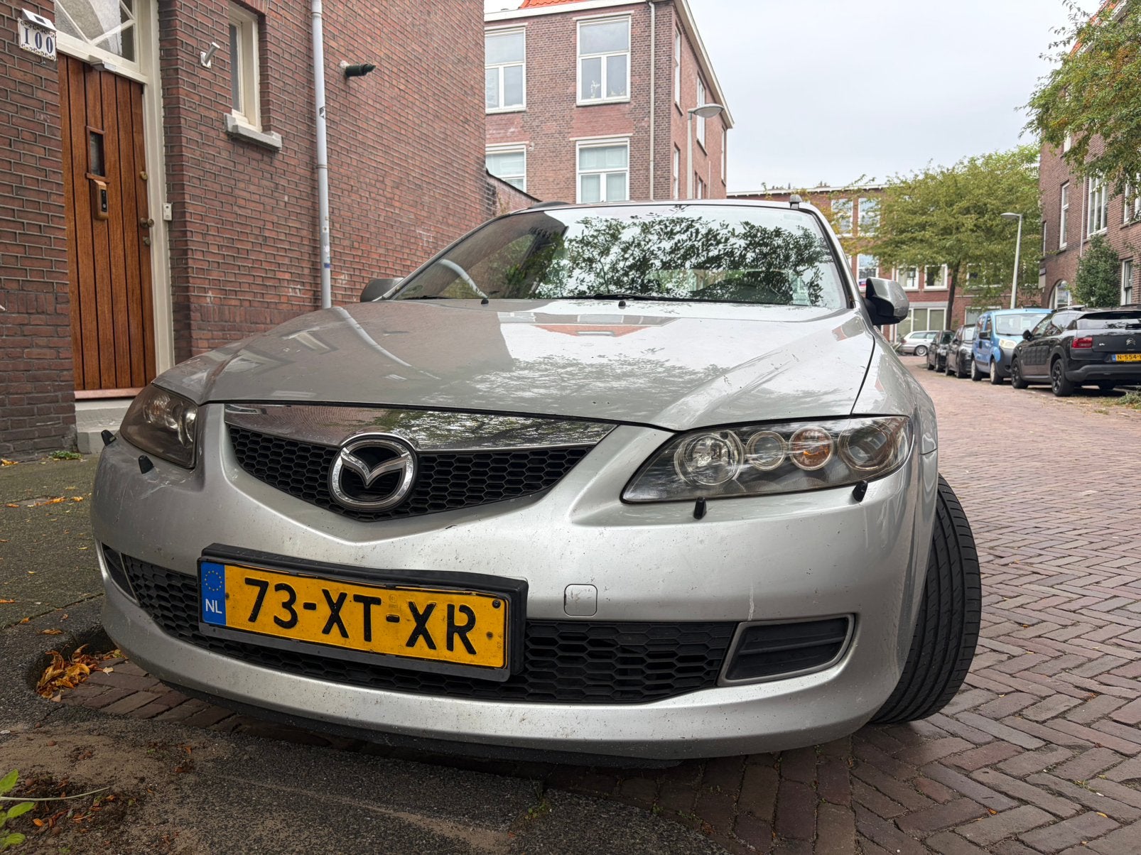 Mazda 6 1.8 Sportbreak 2007 Grijs, Auto's, 4 cilinders, Origineel Nederlands, Stationwagon, Handgeschakeld