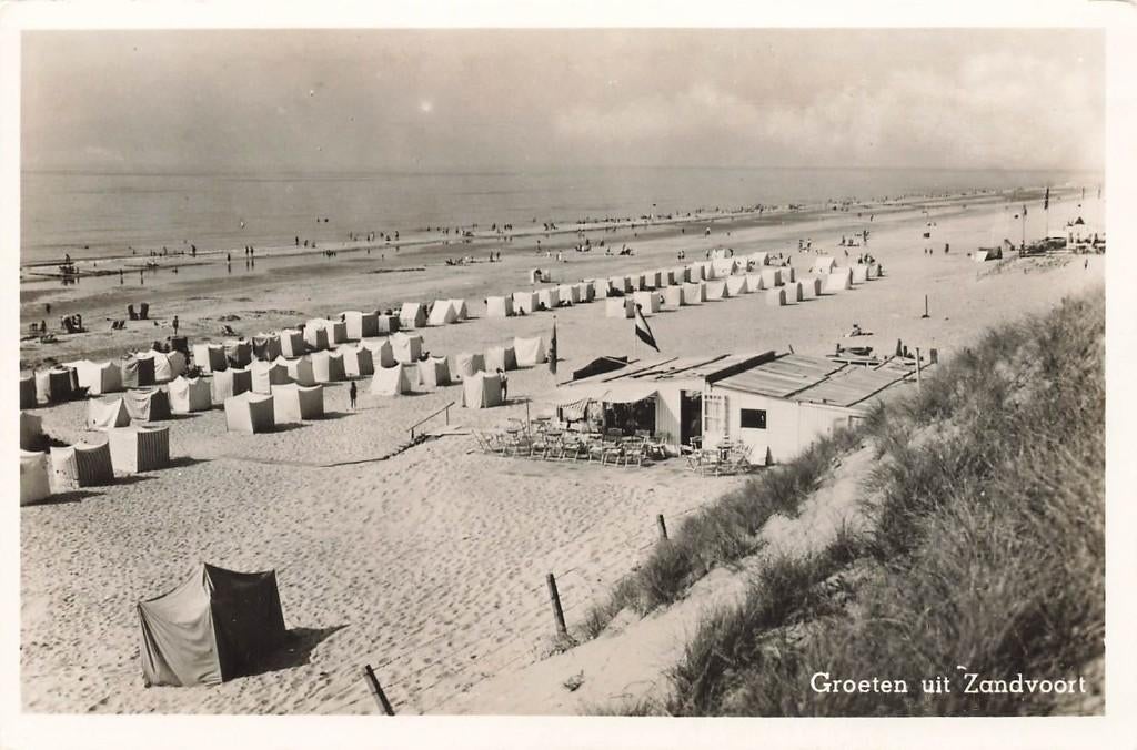 Groeten uit Zandvoort, Ophalen of Verzenden, 1940 tot 1960, Ongelopen, Noord-Holland
