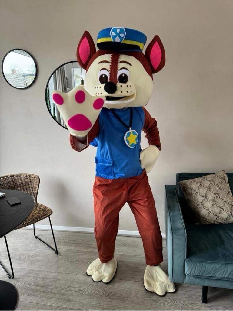 Chase mascotte huren? Paw patrol mascotte, kinderfeestje?, Hobby en Vrije tijd, Feestartikelen | Verhuur, Ophalen, Zo goed als nieuw