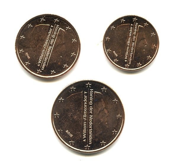 1 + 2 + 5 Eurocent Nederland 2015 - UNC, Postzegels en Munten, Verzenden, Overige landen, Overige waardes, Setje