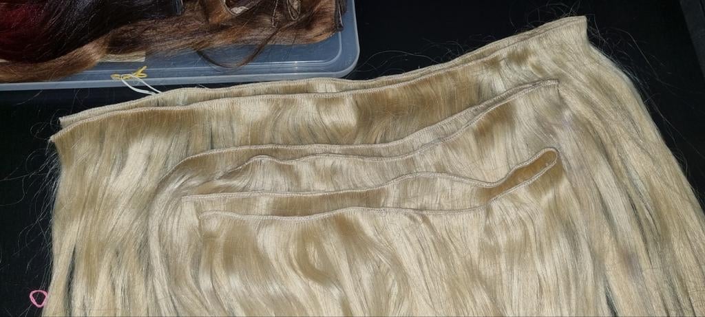 Blonde haarverlengingen - Weave extensions, Ophalen of Verzenden, Gebruikt, Pruik of Haarverlenging