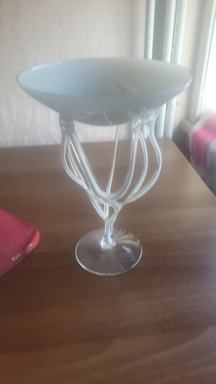 Decoratieve glazen schaal op voet, Antiek en Kunst, Ophalen of Verzenden