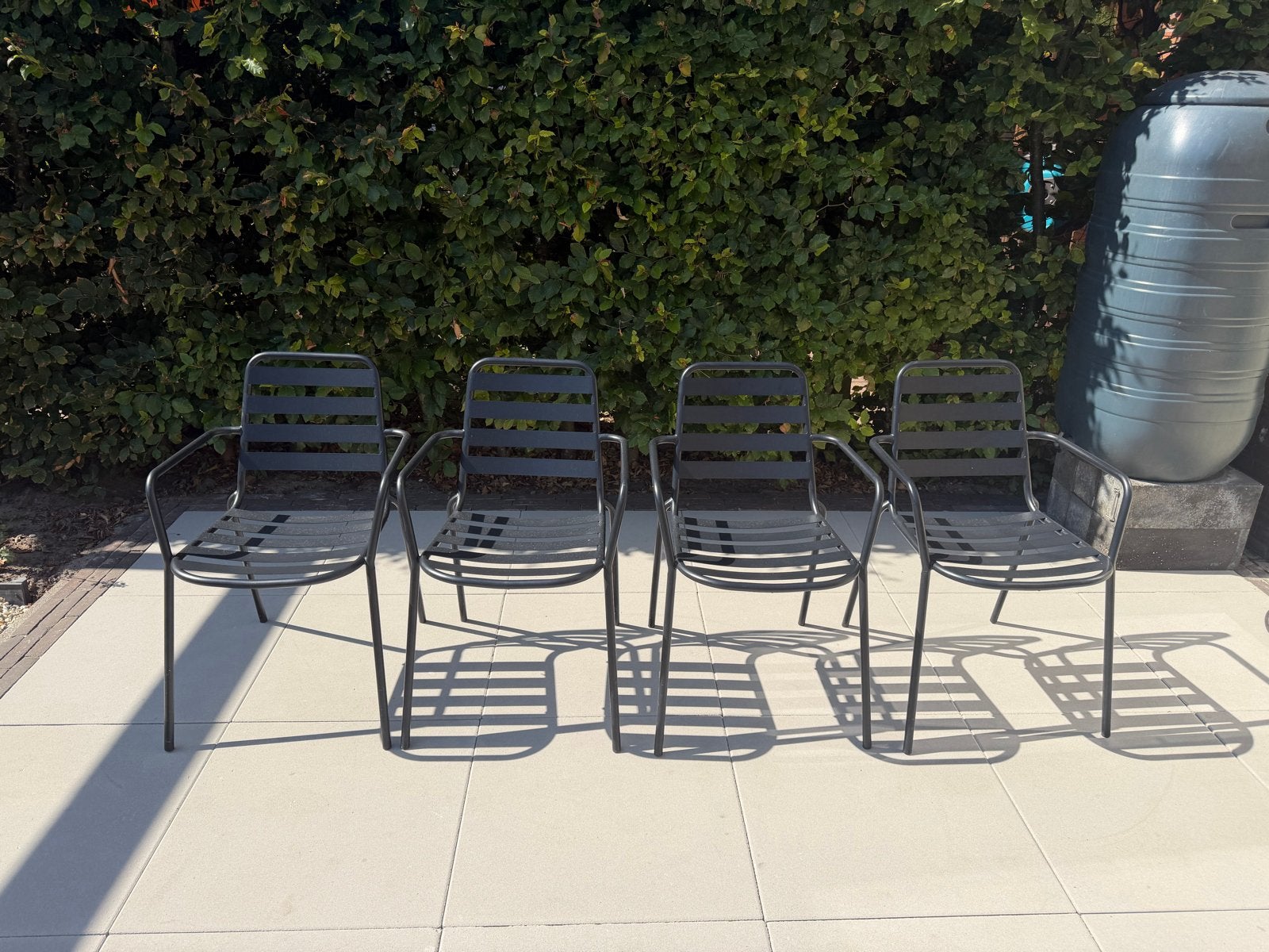 4 Kwantum Napels stoelen, zo goed als nieuw, Ophalen, Zwart, Zo goed als nieuw, Vier