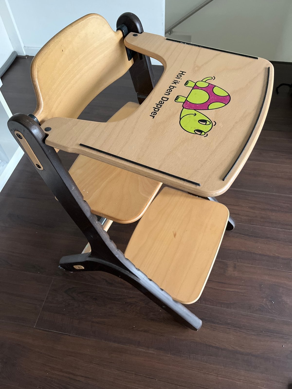 Dapper meegroeistoel met eetblad, Ophalen, Gebruikt, Meegroeistoel, Afneembaar eetblad
