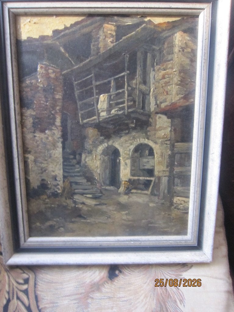 FRIES INTERIEURv/e Boerderij ? THEO GOEDVRIEND .P.SCHEEN, Antiek en Kunst, Kunst | Schilderijen | Klassiek, Ophalen, Paneel, Expressionistisch