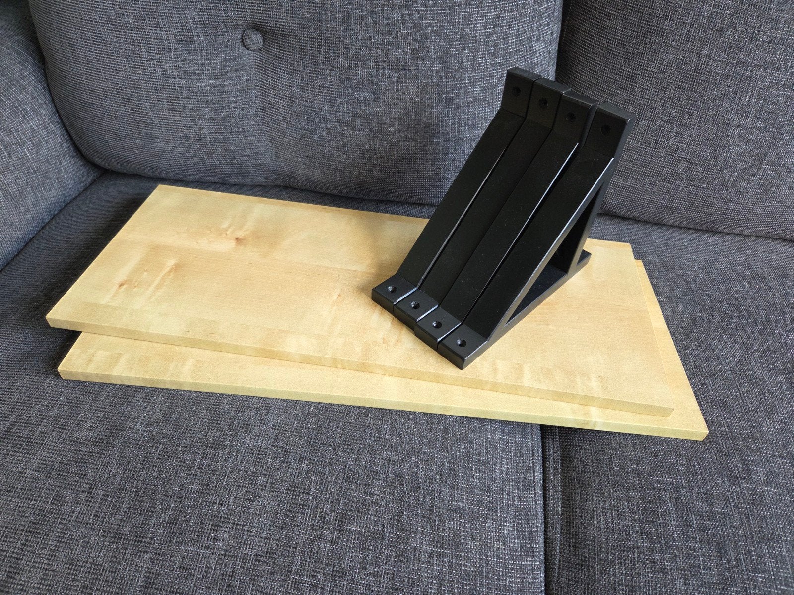 ekby vaster ikea plankendrager met 2 houten planken, Ophalen of Verzenden