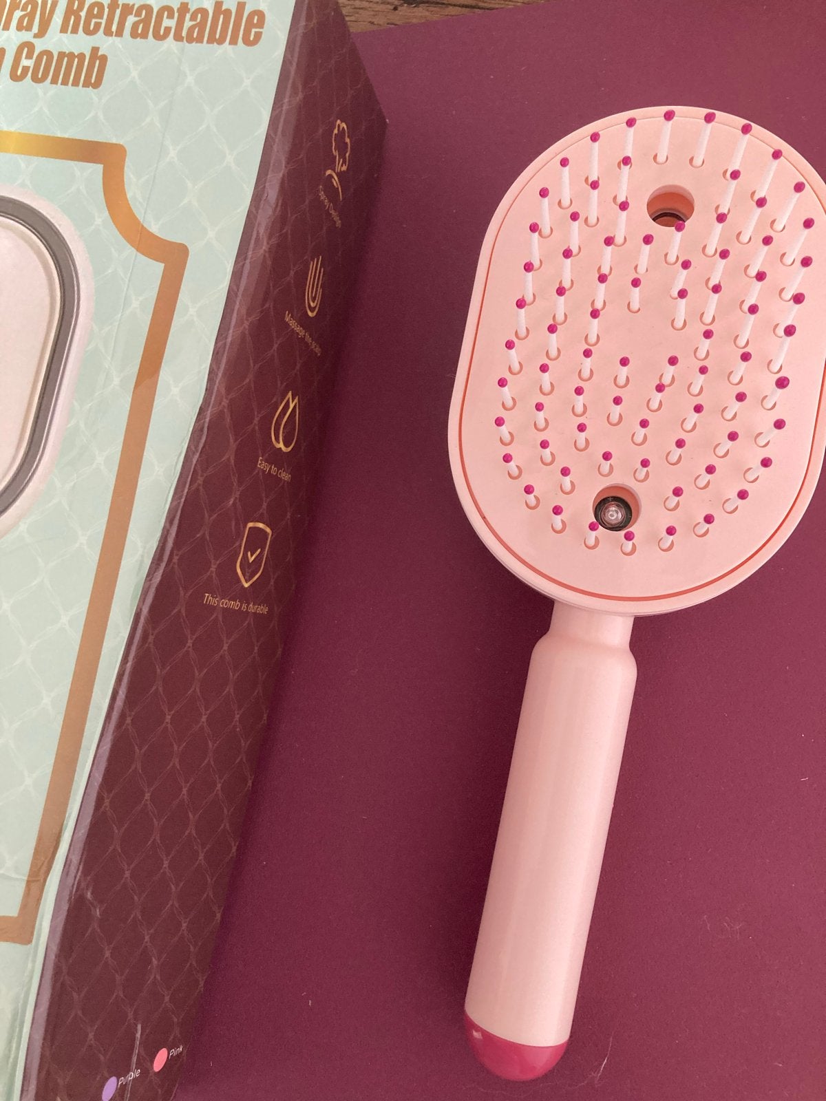 Roze Air Cushion Kam,elektrische borstel Nieuw in Verpakking, Ophalen of Verzenden, Nieuw, Kam of Borstel