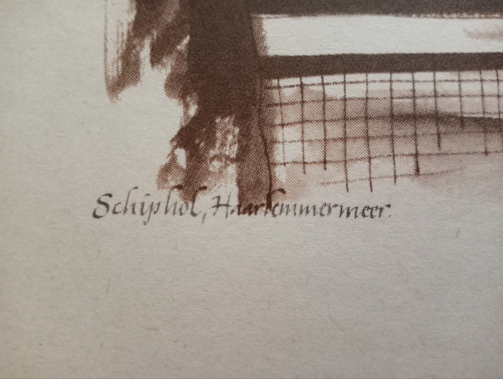 Schiphol Haarlemmermeer offset prent, Verzamelen, Ophalen of Verzenden, Voor 1940, Gebruikt, Overige onderwerpen