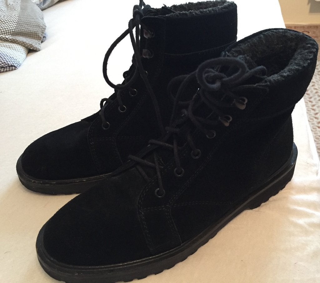Damesenkellaarzen espirit suede, 38 1x gedragen, Zwart, Lage of Enkellaarzen, Ophalen of Verzenden, Zo goed als nieuw