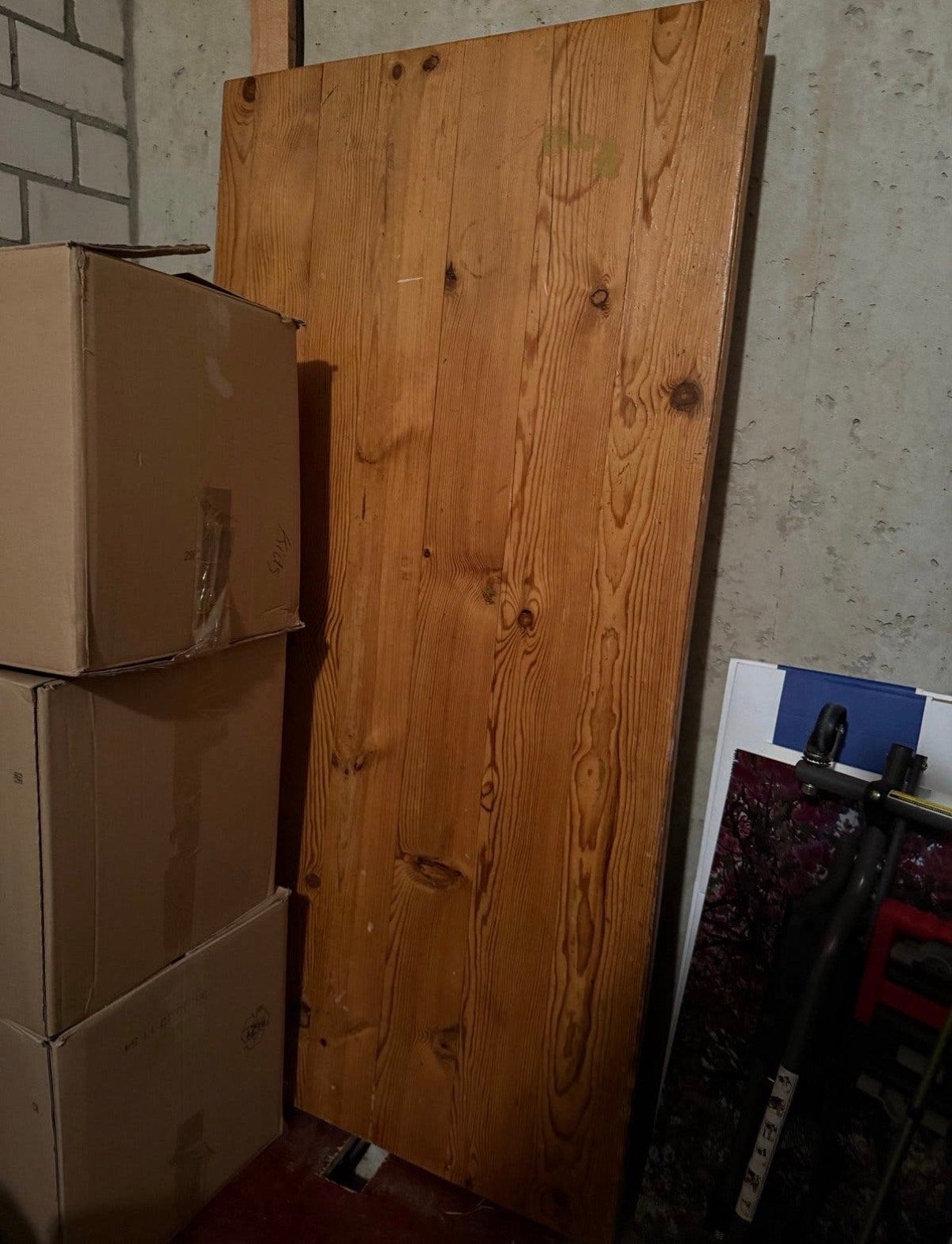 Grenen tafelblad 175x75x60cm met 4 poten, Huis en Inrichting, Tafelonderdelen, Ophalen, Gebruikt, 50 tot 100 cm, Grenenhout