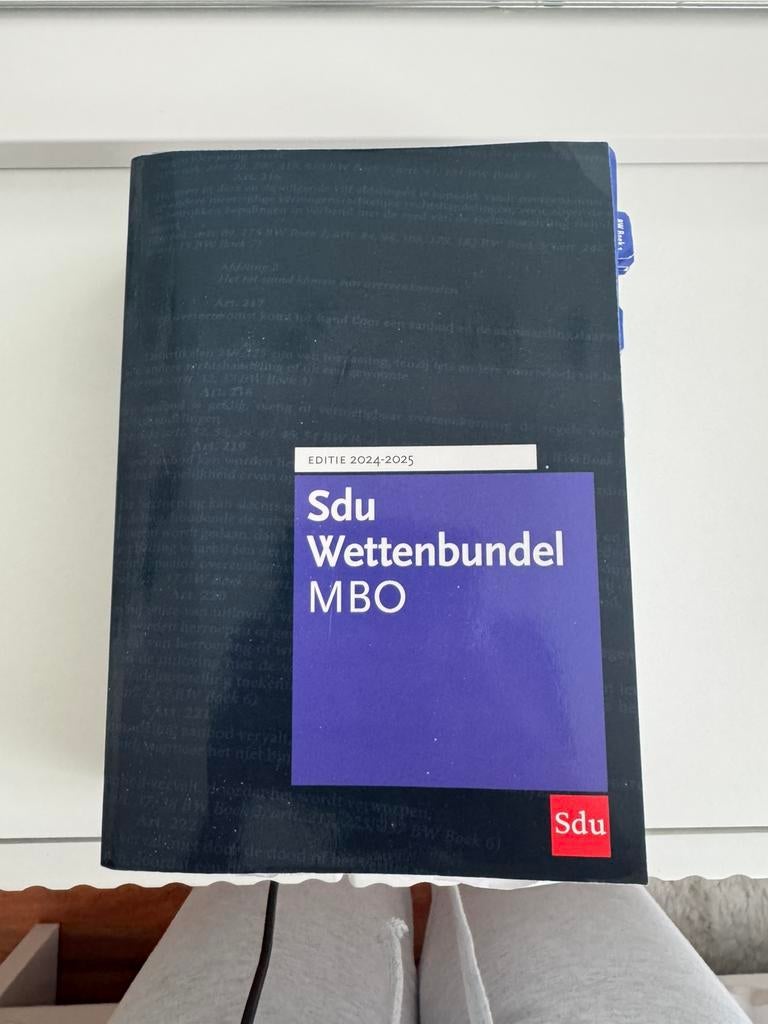 Sdu Wettenbundel MBO, Ophalen of Verzenden, Zo goed als nieuw