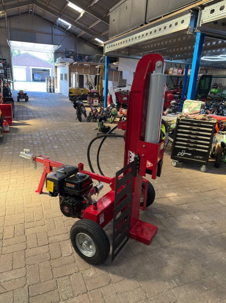 zware benzine houtkloofmachine 35t op aanhanger onderstel, Tuin en Terras, Ophalen, Benzine, ., Liggend