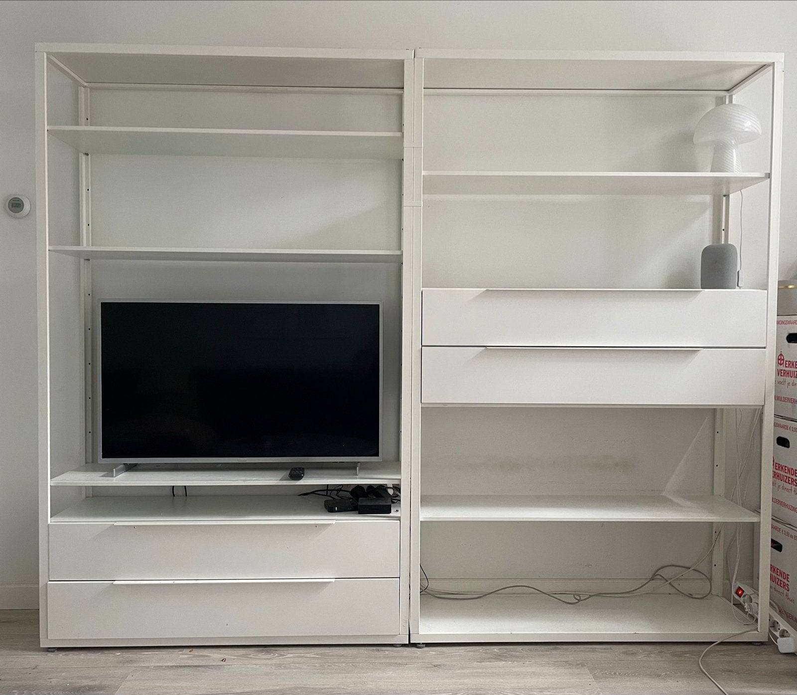 IKEA Fjalkinge open kast met lades (2 delen), Huis en Inrichting, Ophalen, Gebruikt, 100 tot 150 cm, Metaal