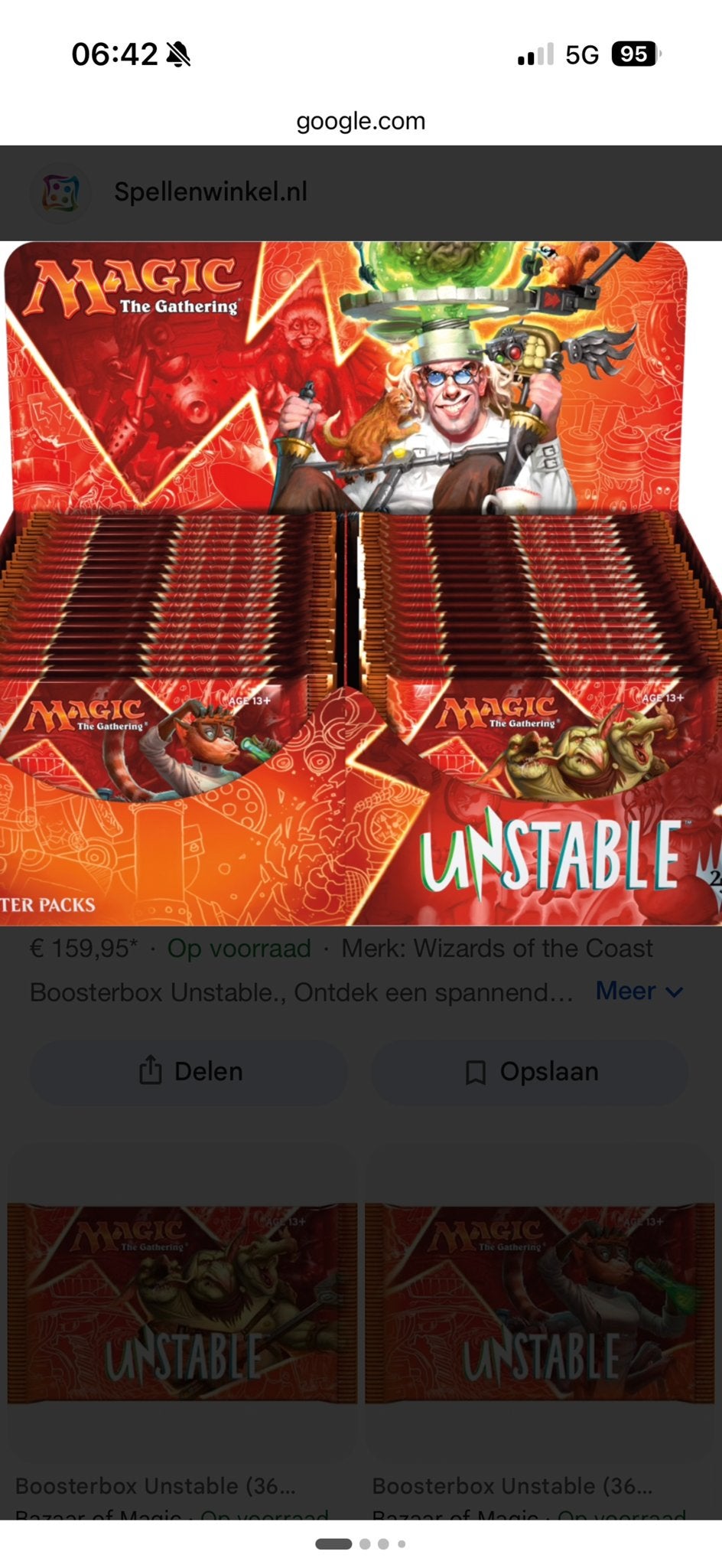 Magic: The Gathering Unstable Boosterbox (36 Boosters), Ophalen of Verzenden, Nieuw, Boosterbox