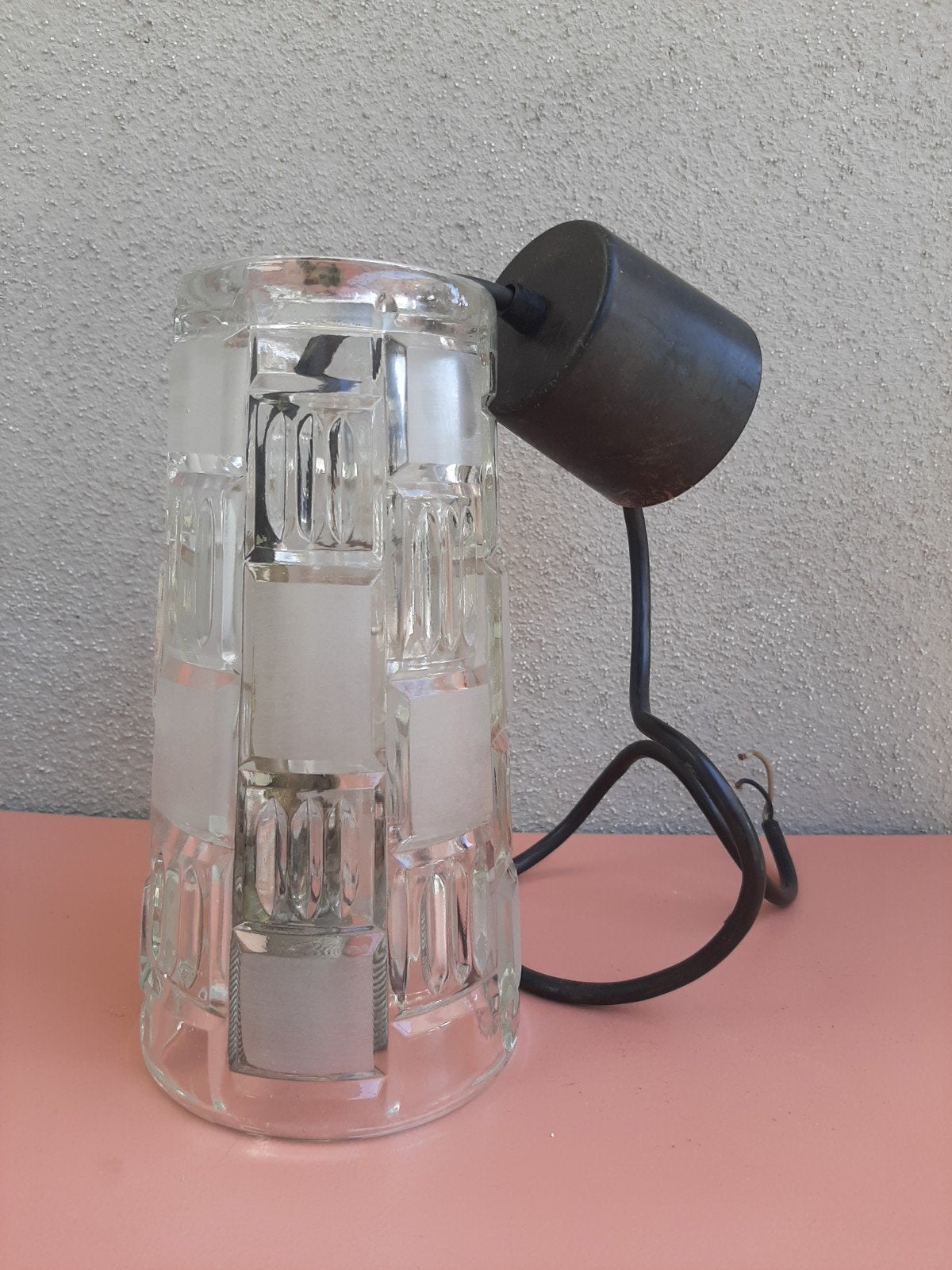 Vintage midcentury hanglamp glas, Antiek en Kunst, Ophalen of Verzenden