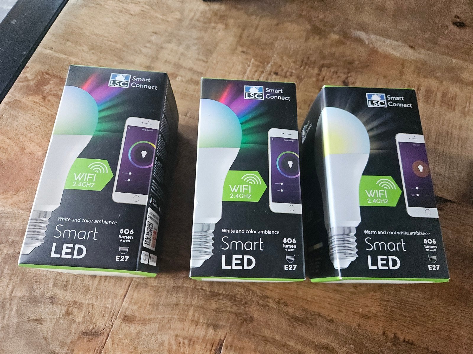 3x LSC Smart Connect Smart LED E27 WiFi Lampen Nieuw, Ophalen of Verzenden, Nieuw