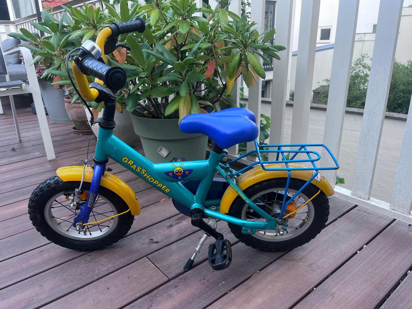 Kinderfiets 12 inch - Grasshopper Loekie, Ophalen, Gebruikt, Velgrem, Minder dan 16 inch