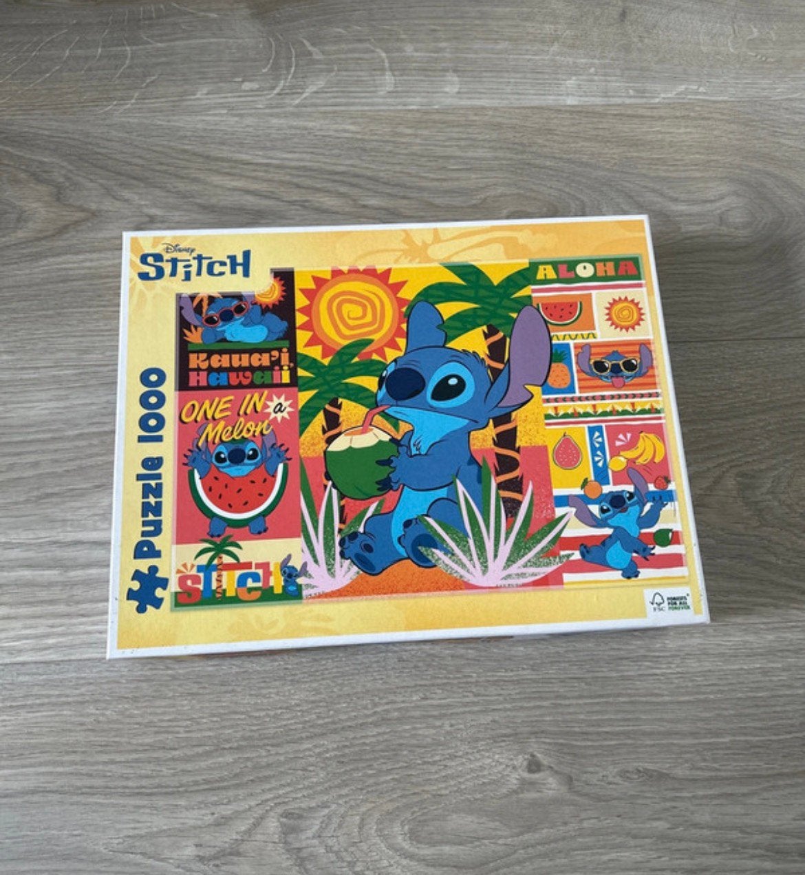 Disney puzzel Stitch 1000 stukjes, Hobby en Vrije tijd, Denksport en Puzzels, Ophalen of Verzenden, 500 t/m 1500 stukjes, Zo goed als nieuw