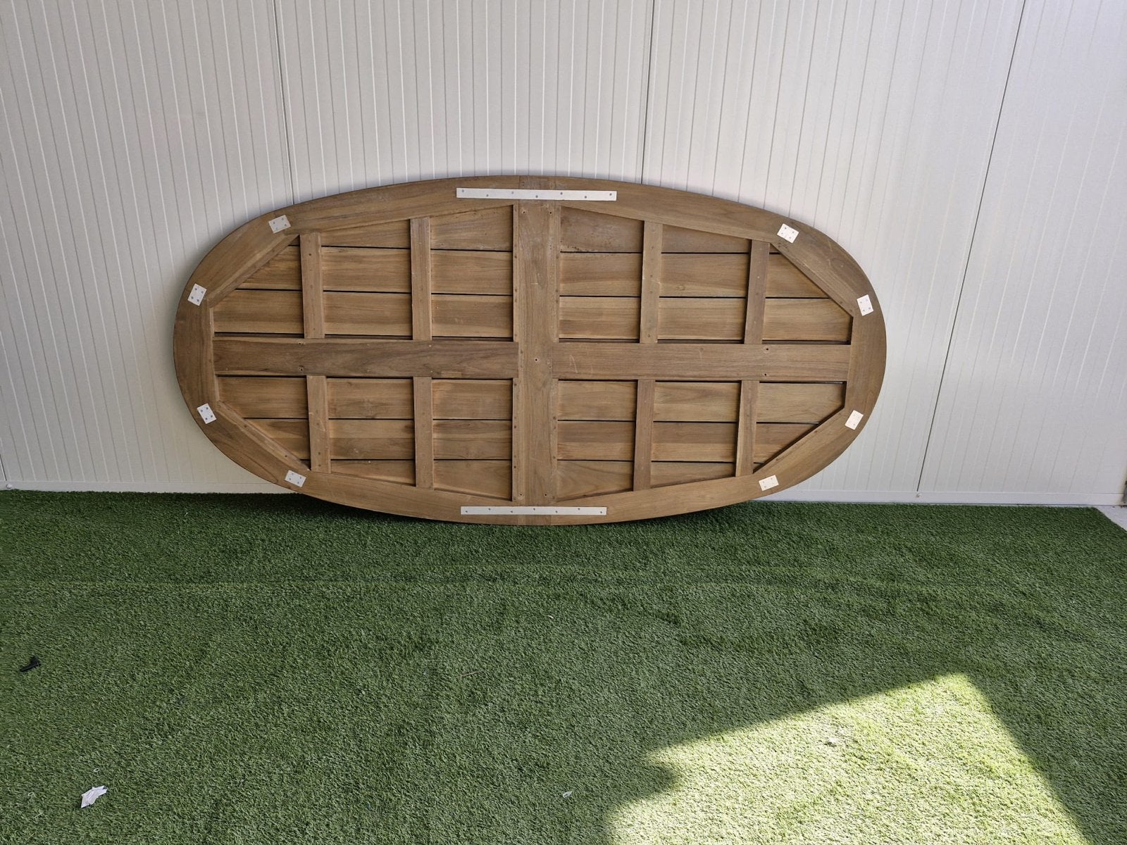 Nieuw Teakhouten Tafelblad 240x100 cm (zonder poten), Ophalen, ., Teakhout, Nieuw