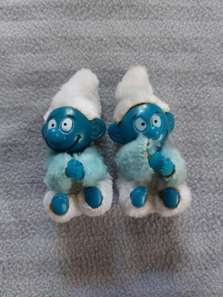 2x Smurf knijpbeestje smurfen, Ophalen of Verzenden