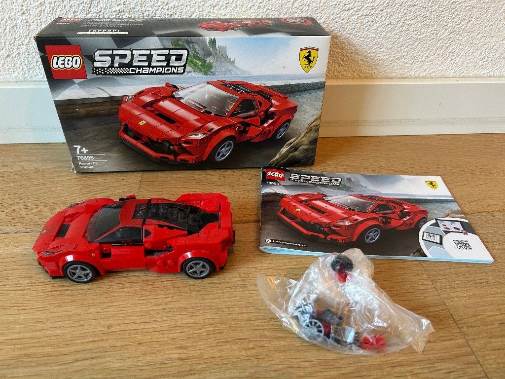 Lego speed champions 76895 Ferrari F8 Tributo (compleet), Kinderen en Baby's, Gebruikt, Lego, Inclusief instructies, Complete set