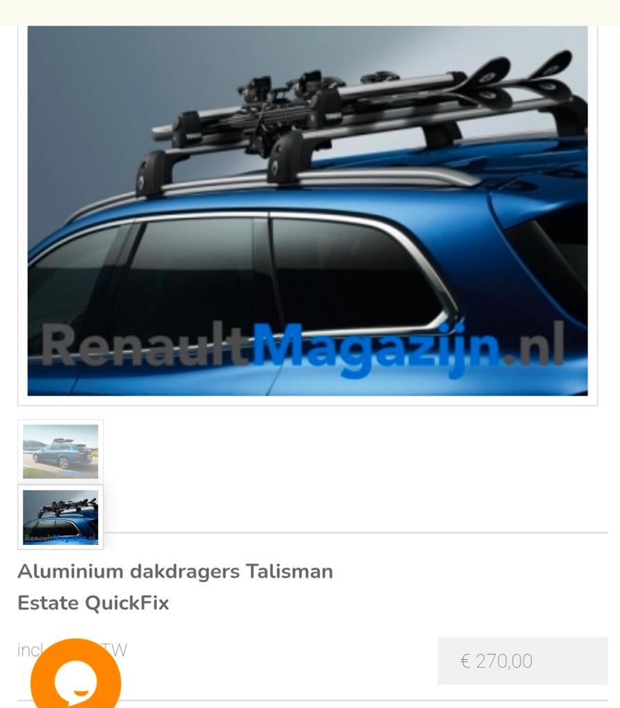 Originele Renault Talisman Grandtour dakdragers, Auto diversen, Dakdragers, Ophalen of Verzenden, Zo goed als nieuw