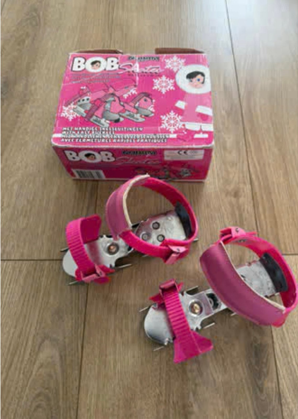 Roze Bob Skates kinderschaatsen - verstelbaar (maat 24-34), Ophalen of Verzenden, Gebruikt, Overige typen, Overige merken